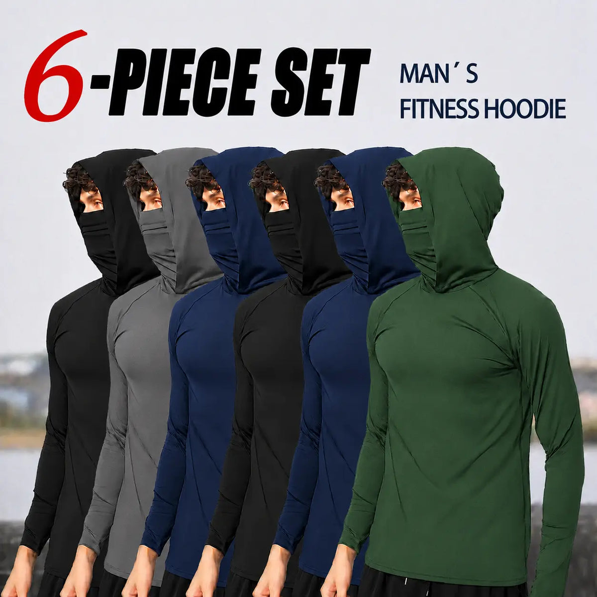 Men's Slim Fit Hoodie Pullover Set