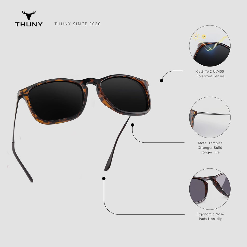 Sunglasses Men Polarized Sunglasses for Men Women,Uv400 Protection Retro Sun Glasses for Driving Fishing