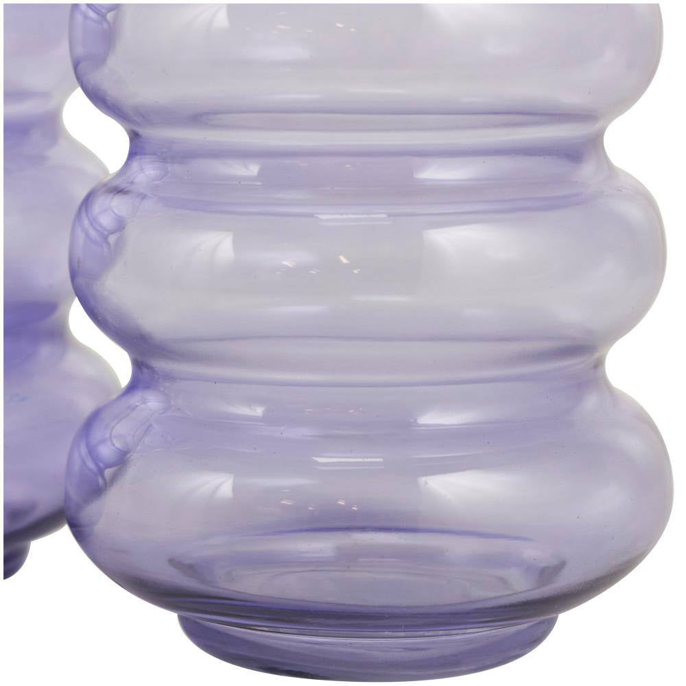 Purple Bubble Glass Decorative Vase (Set of 2)