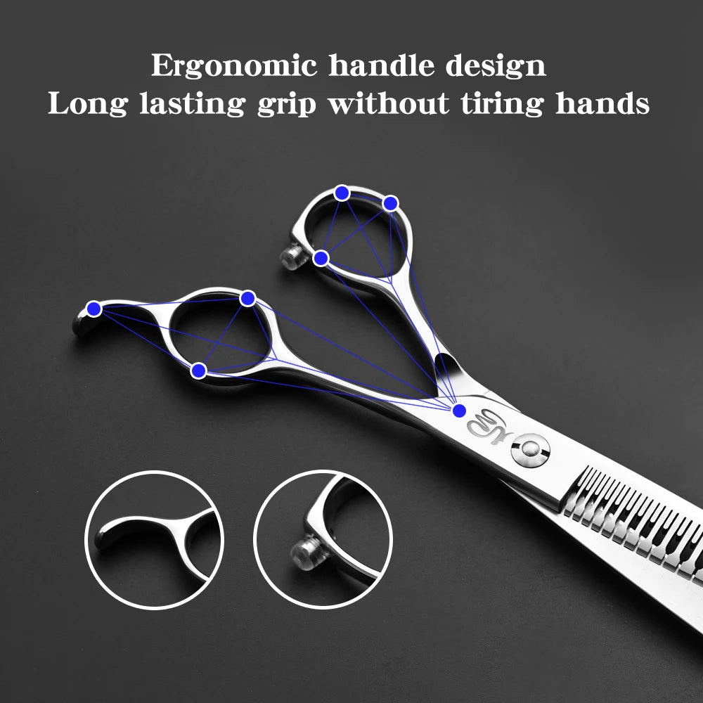 Natural Scissors for Pet Grooming, Natural and Traceless Haircuts for Thinning Fish Bones, Exclusively for Pet Grooming Shops