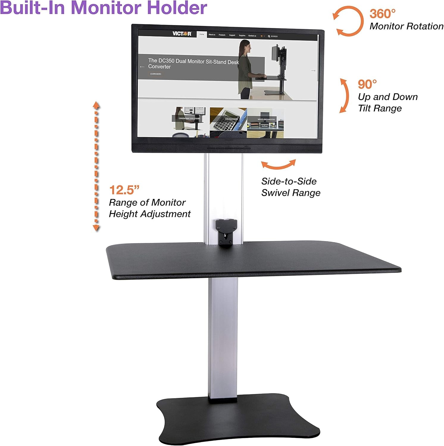 DC400 Electric Standing Desk,28"W