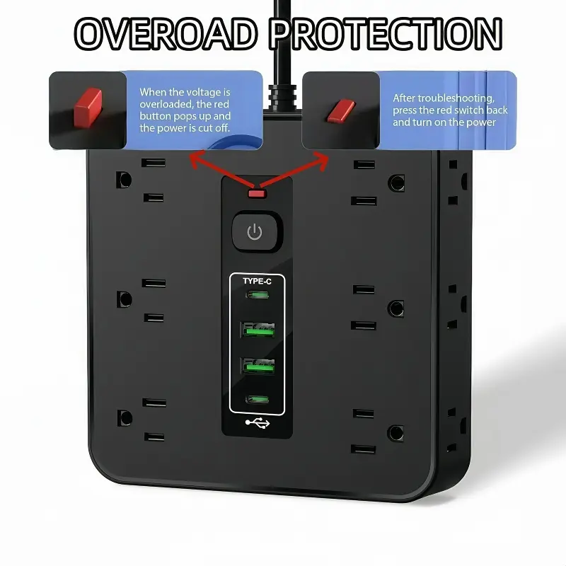 16-in-1 Power Strip with Surge Protection