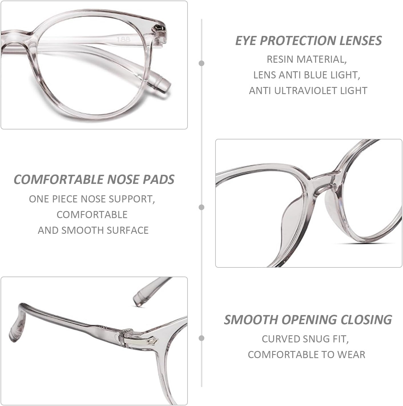 2 Pieces of round Frame Glasses, Children'S Glasses, Anti-Blue Light Glasses, Simple Design Glasses, Fashionable Glasses