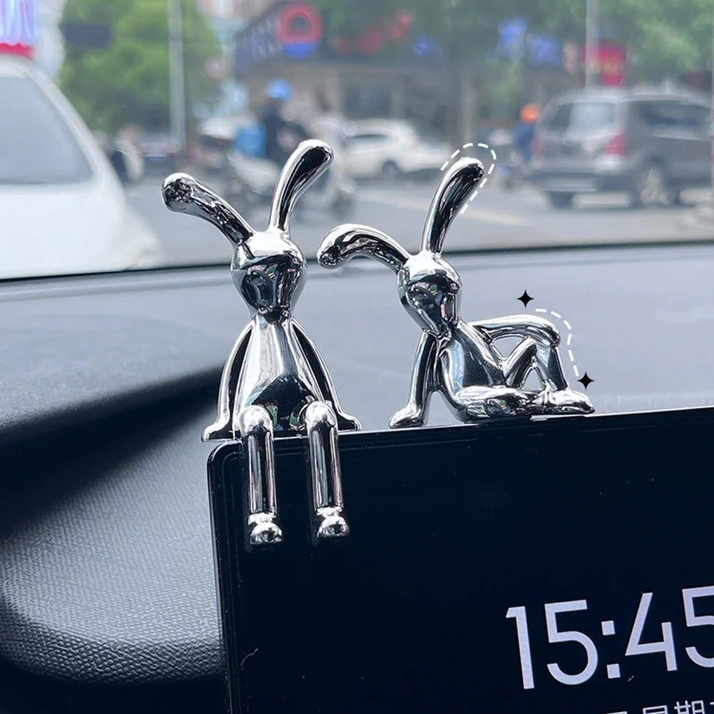 Car Interior Center Console Decoration Cartoon Rabbit Personality Decoration Room Dining Table Decoration