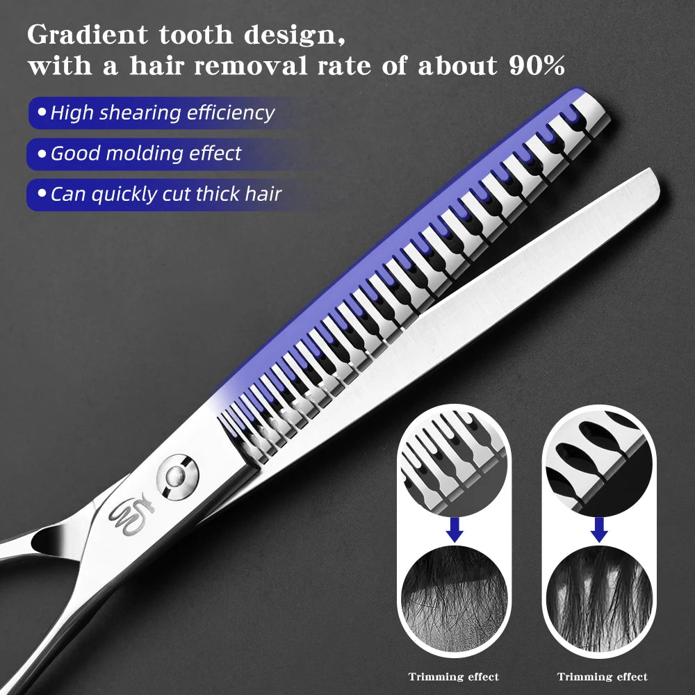 Natural Scissors for Pet Grooming, Natural and Traceless Haircuts for Thinning Fish Bones, Exclusively for Pet Grooming Shops