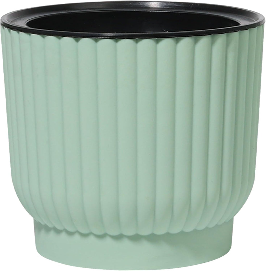 4.5 Inch Plant Pots Self Watering, 6 Pack African Violet Pots, Small Plant Pots for Plants, Small Indoor Plant Pot, Self Watering Planter for African Violet, Succulents (6 Pack 4.5" Pots, Green)