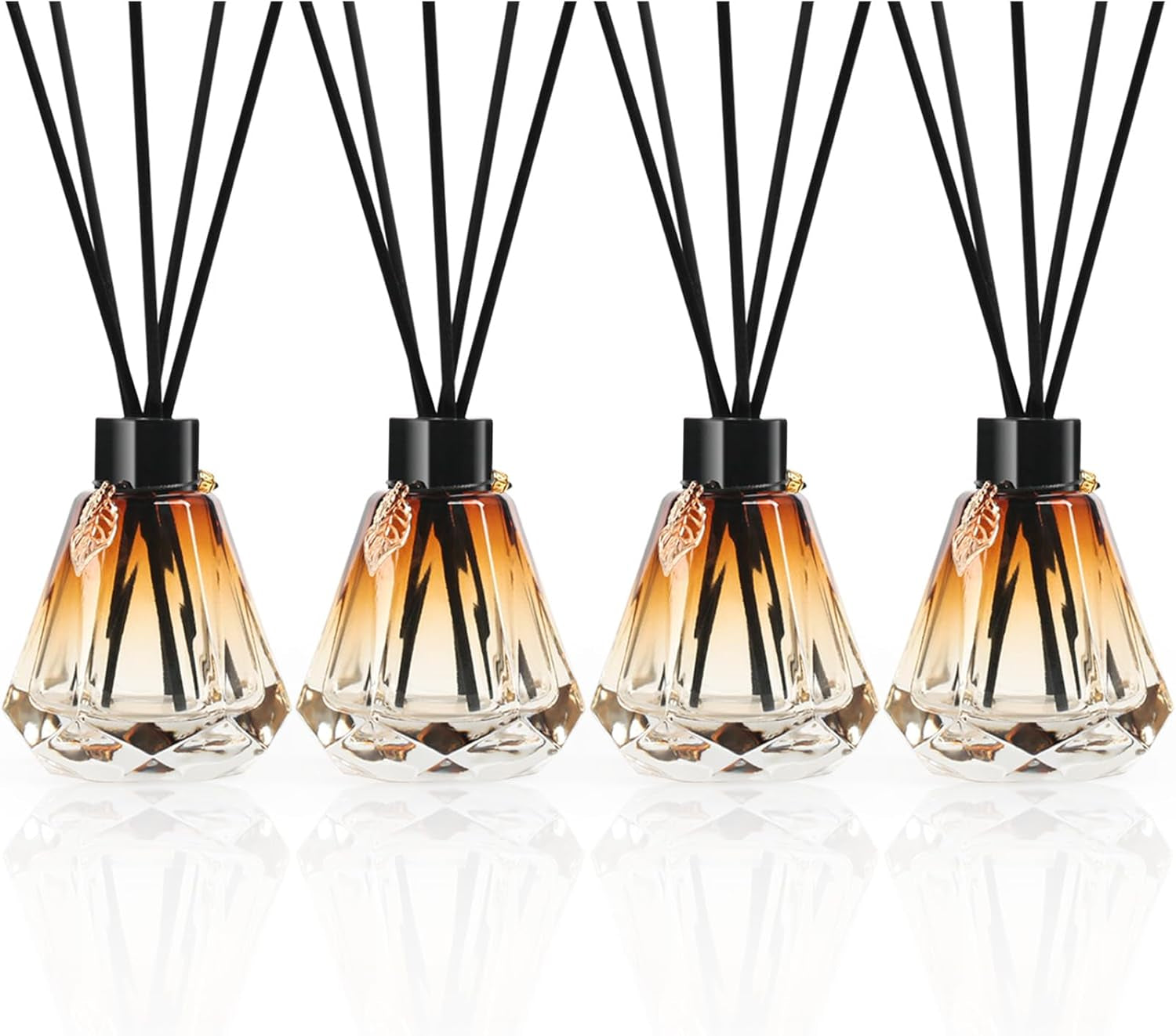 Reed Diffuser, 4Pcs Reed Diffuser Empty Bottles with 20Pcs Reed Diffuser Sticks,