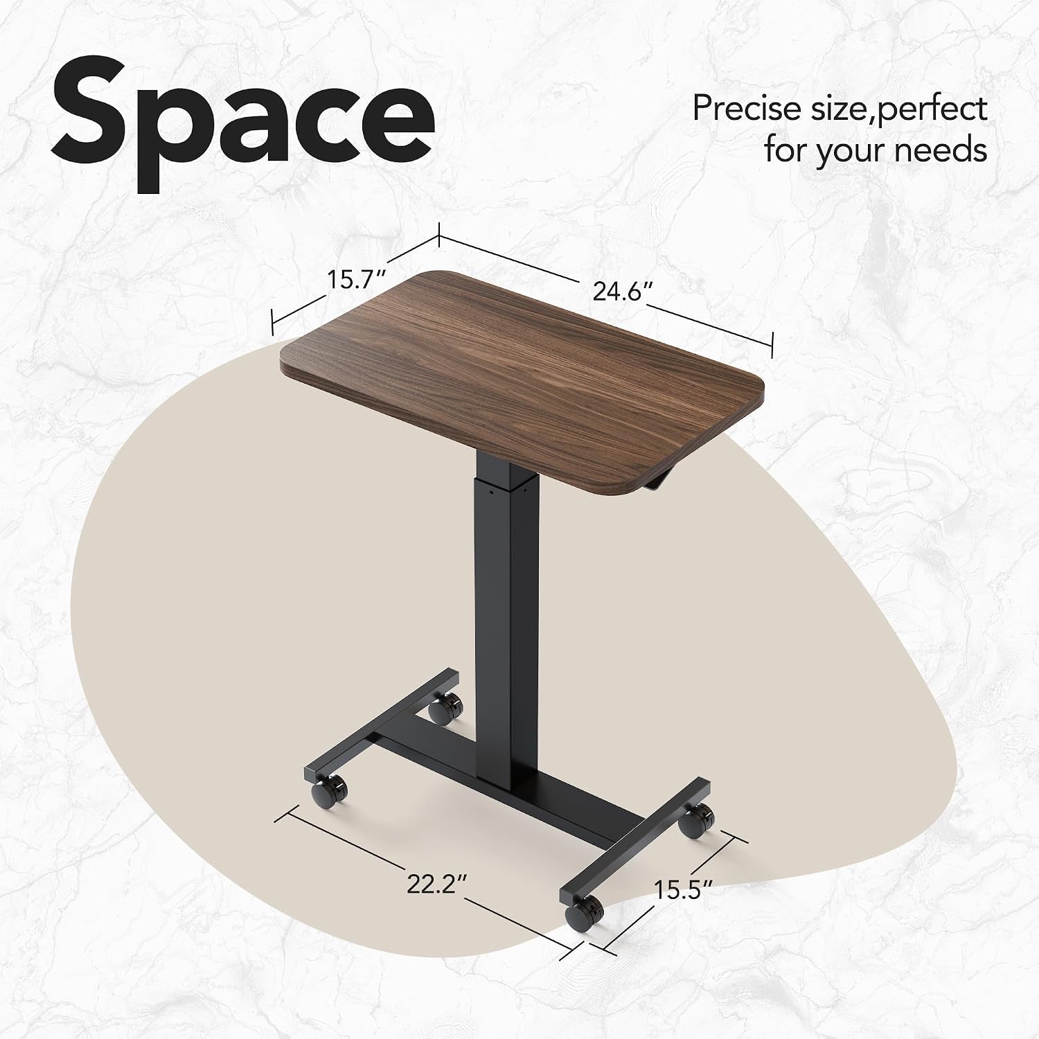 32" Small Electric Standing Desk &Small Rolling Laptop Standing Desk