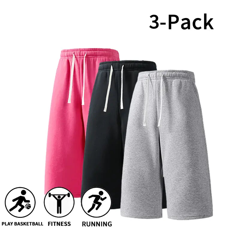 Men's Athletic Sweat Shorts 3-Pack