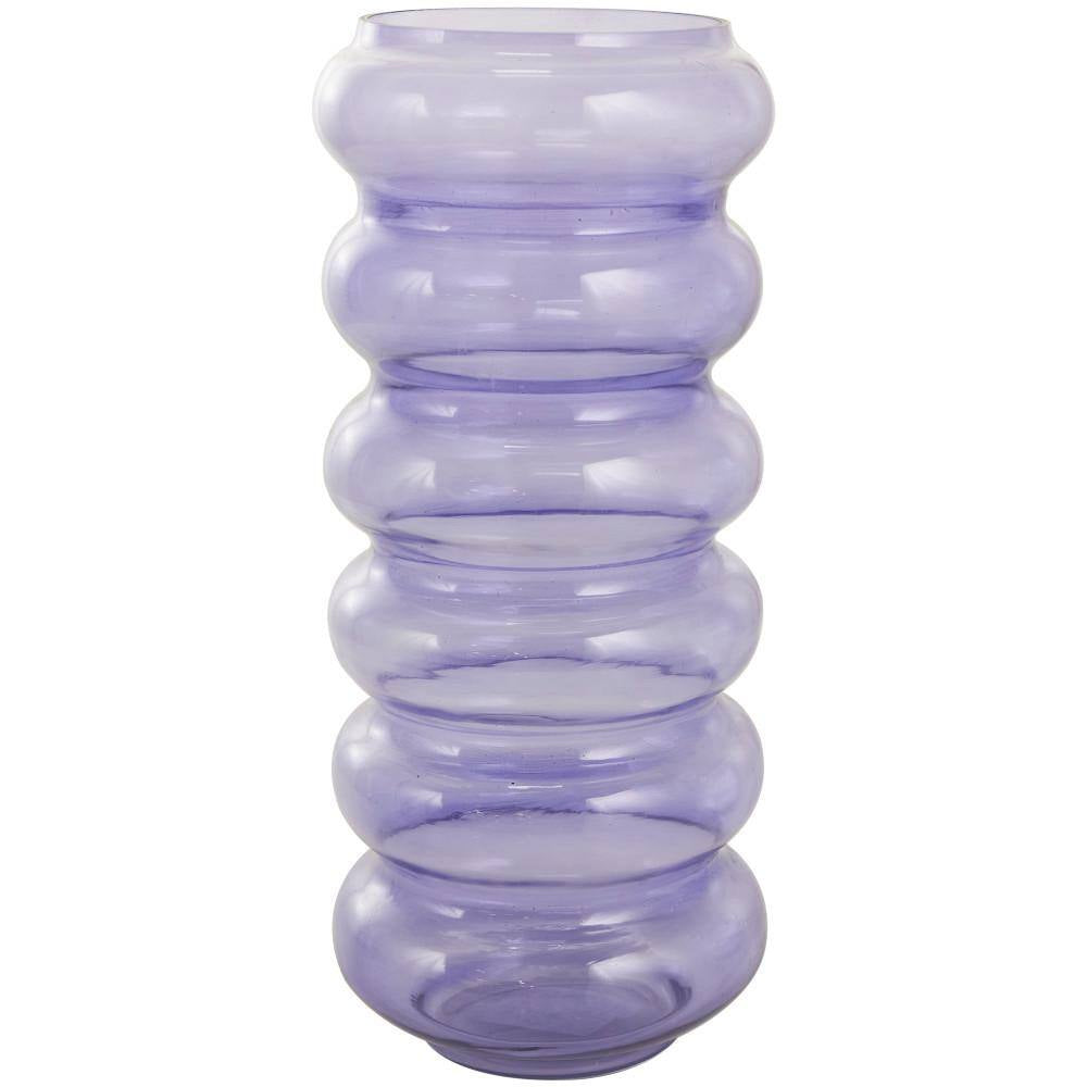 Purple Bubble Glass Decorative Vase (Set of 2)