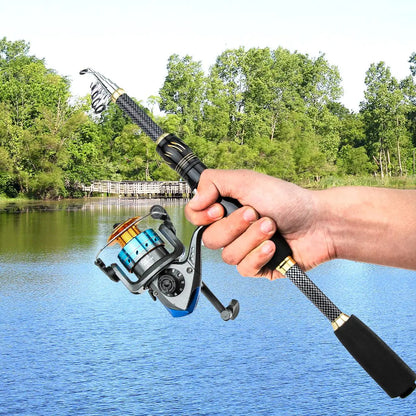Fiberglass Spinning Fishing Rod & Reel Set