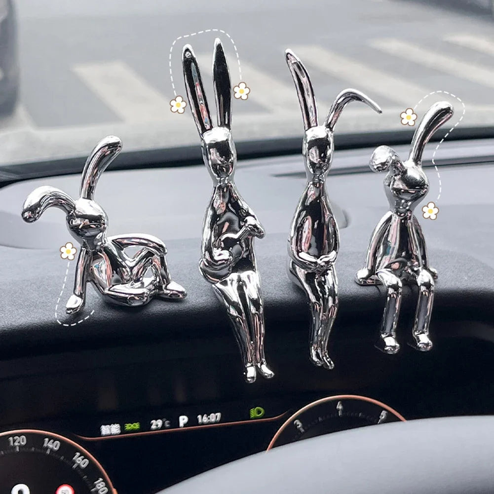 Car Interior Center Console Decoration Cartoon Rabbit Personality Decoration Room Dining Table Decoration