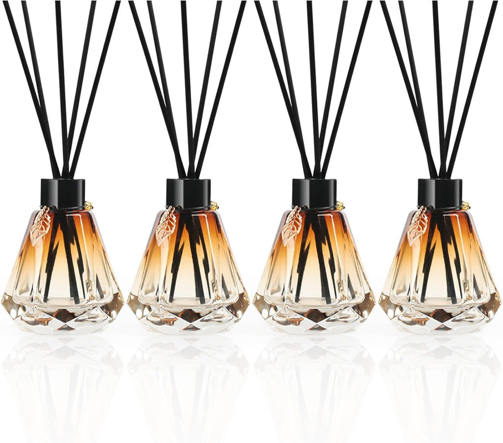 Reed Diffuser, 4Pcs Reed Diffuser Empty Bottles with 20Pcs Reed Diffuser Sticks,