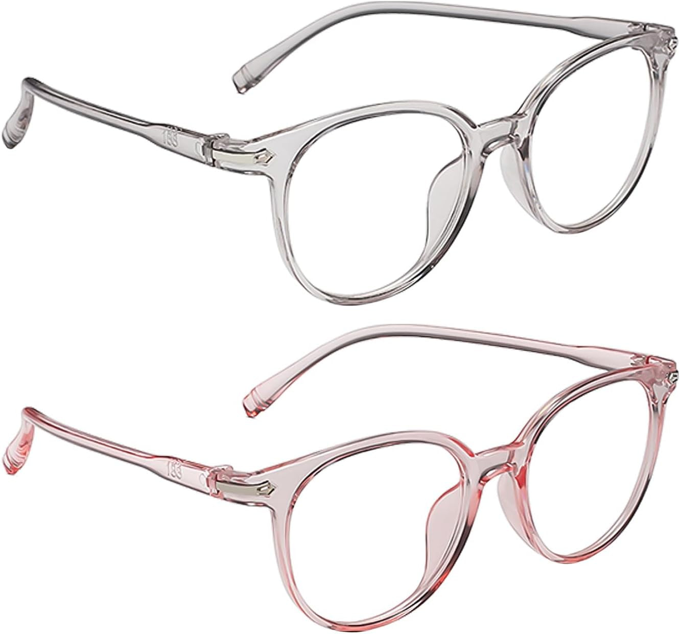 2 Pieces of round Frame Glasses, Children'S Glasses, Anti-Blue Light Glasses, Simple Design Glasses, Fashionable Glasses
