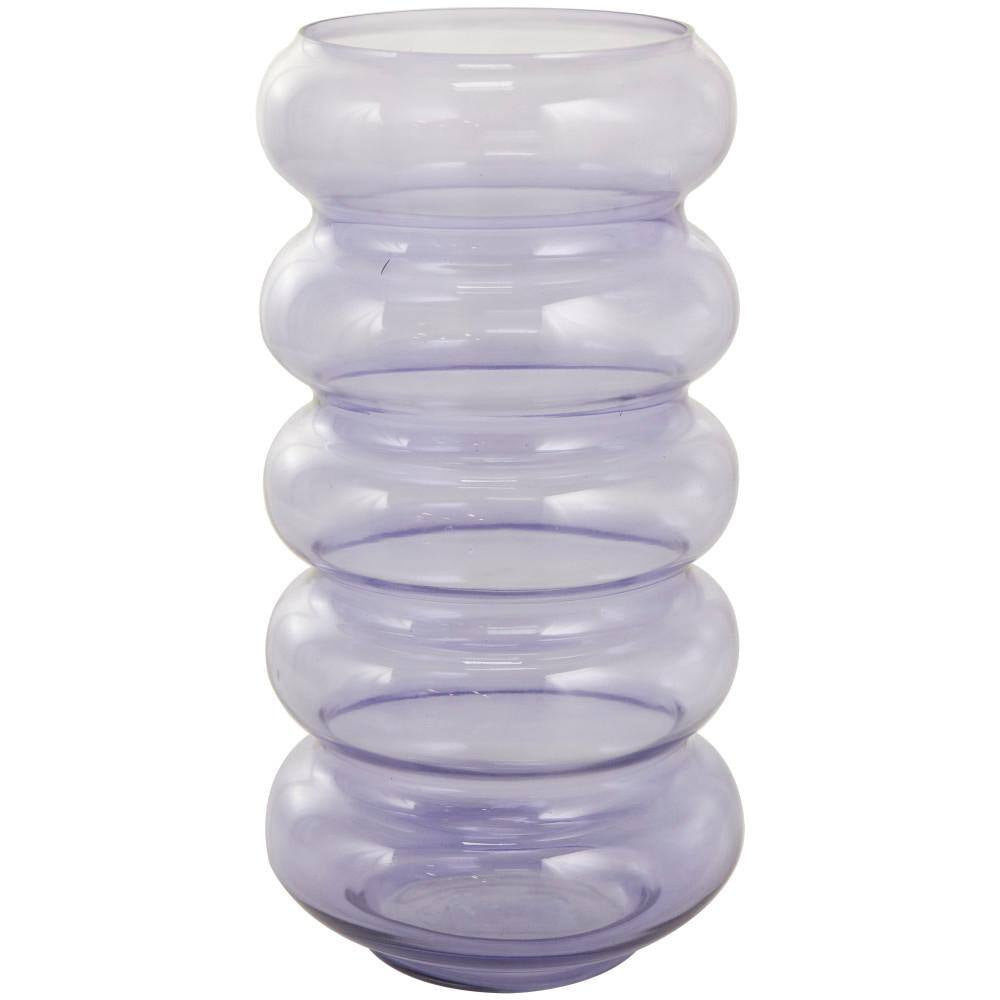 Purple Bubble Glass Decorative Vase (Set of 2)
