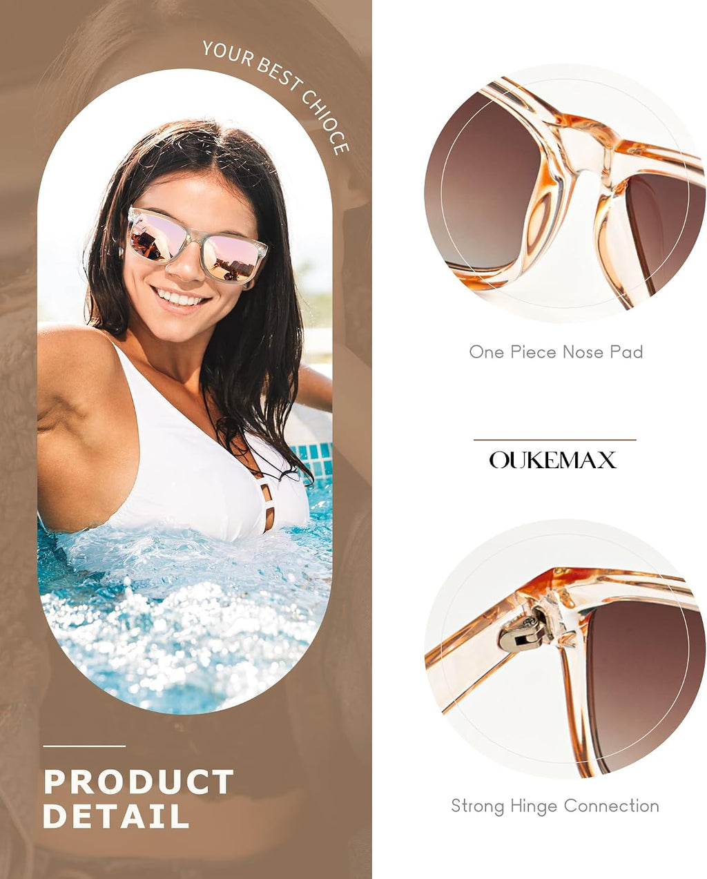 Sunglasses-Women Polarized Sunglasses-Womens: Trendy Sun Glasses Polarized UV400 Protection Fashion Sun Glasses