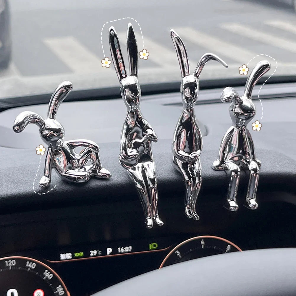 Car Interior Center Console Decoration Cartoon Rabbit Personality Decoration Room Dining Table Decoration