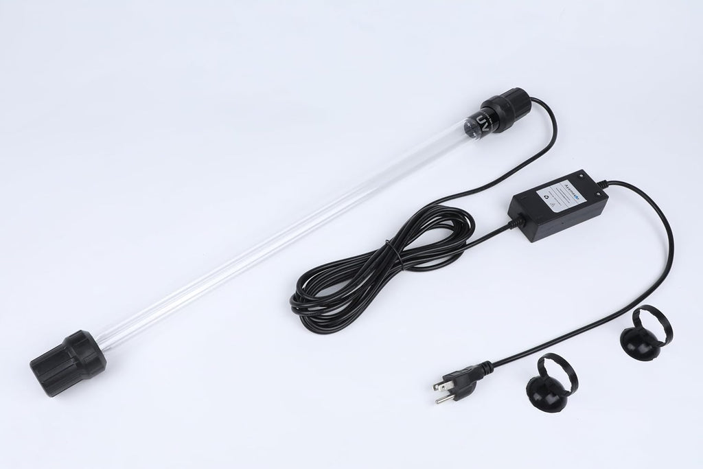 55W UV Submersible Aquarium Sterilizer Light for 300-5000 Gallon，Aquarium UV Light Water Clarifier for Pond, Pool, Hot Tub & Cold Plunge with Ozone-Free UV-C Water Filter Lamp
