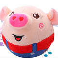 Moving , USB Rechargeable Interactive Washable Cartoon Pig Plush Sound Electronic Dog Toy, Small Plush Sound Toys for Dogs