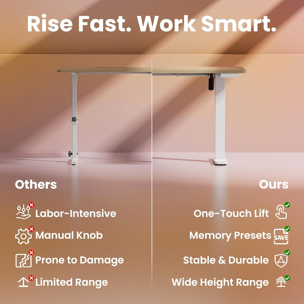 32" Small Electric Standing Desk &Small Rolling Laptop Standing Desk