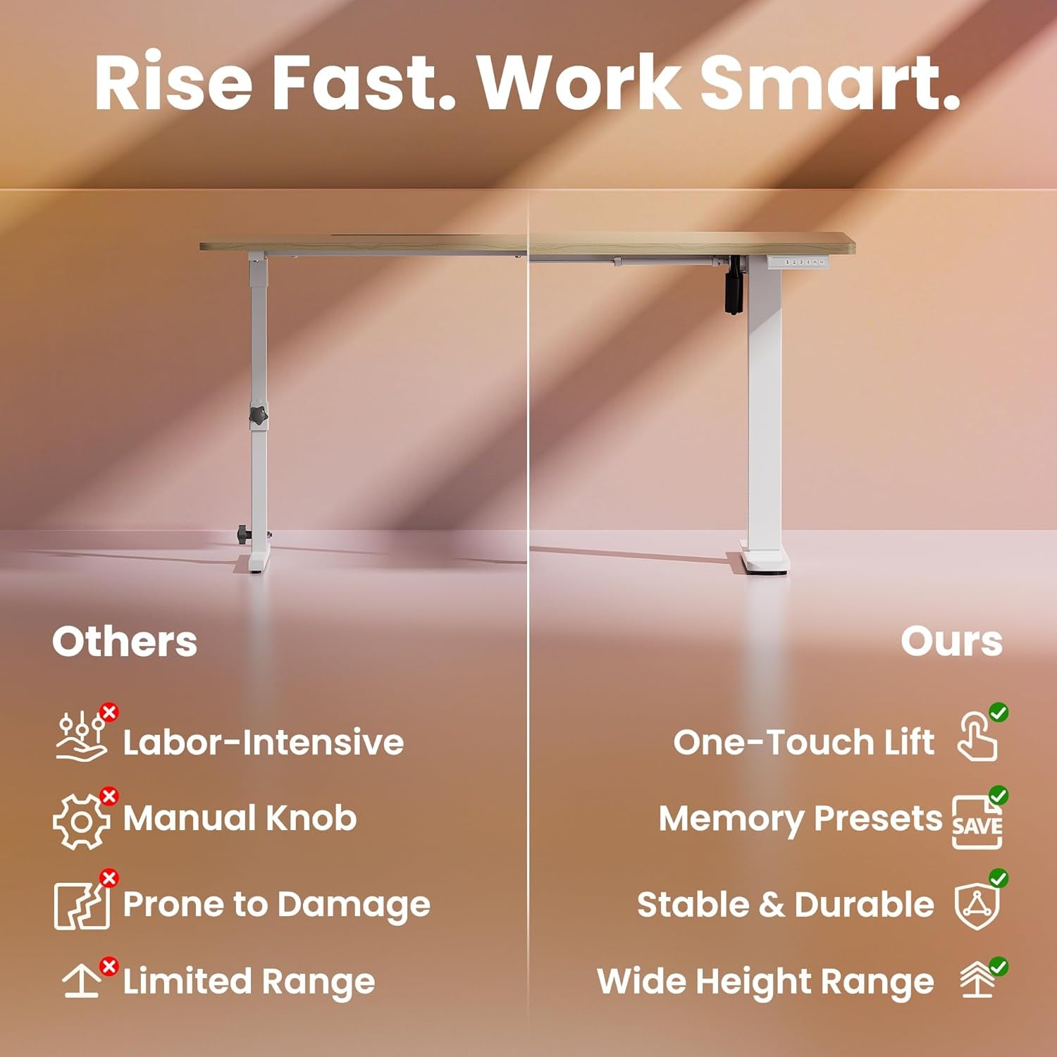 32" Small Electric Standing Desk &Small Rolling Laptop Standing Desk
