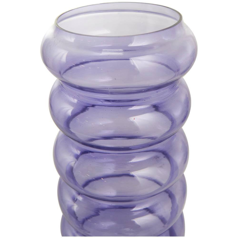 Purple Bubble Glass Decorative Vase (Set of 2)