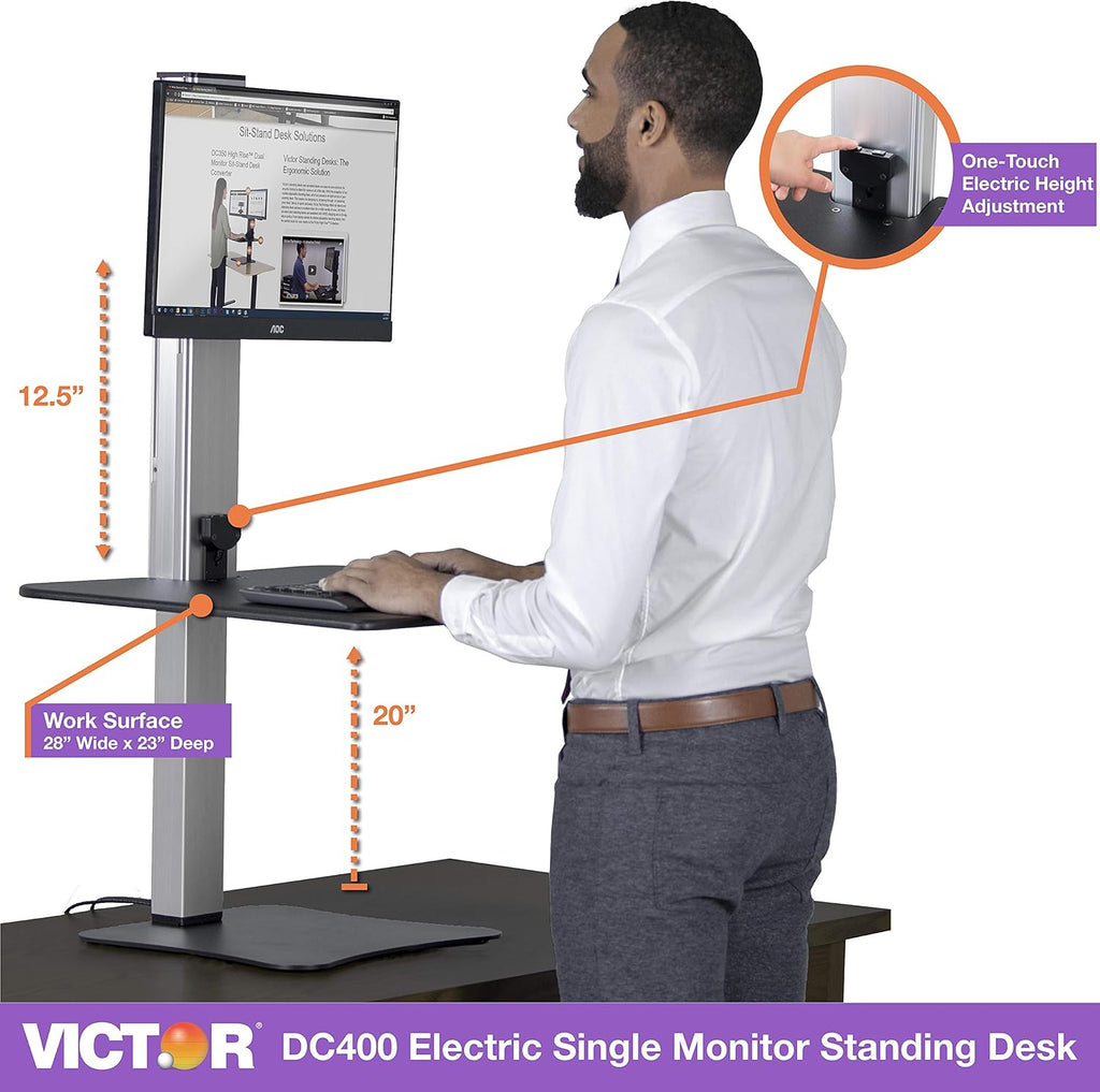 DC400 Electric Standing Desk,28"W