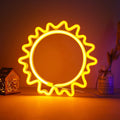 Sun Neon Signs, Neon Lights Signs Sunflower Warm White Light up Signs for Wall Decor Battery and USB Operated Neon Decorative Lights for Home, Bedroom, Bar, Party, Wedding, Christmas