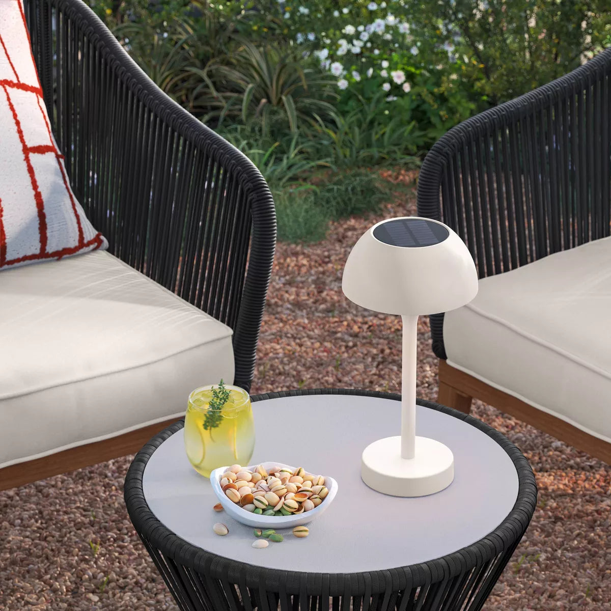 Solar and Rechargeable USB LED Outdoor Table Lamp - Threshold
