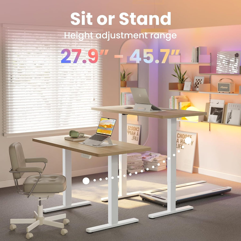32" Small Electric Standing Desk &Small Rolling Laptop Standing Desk