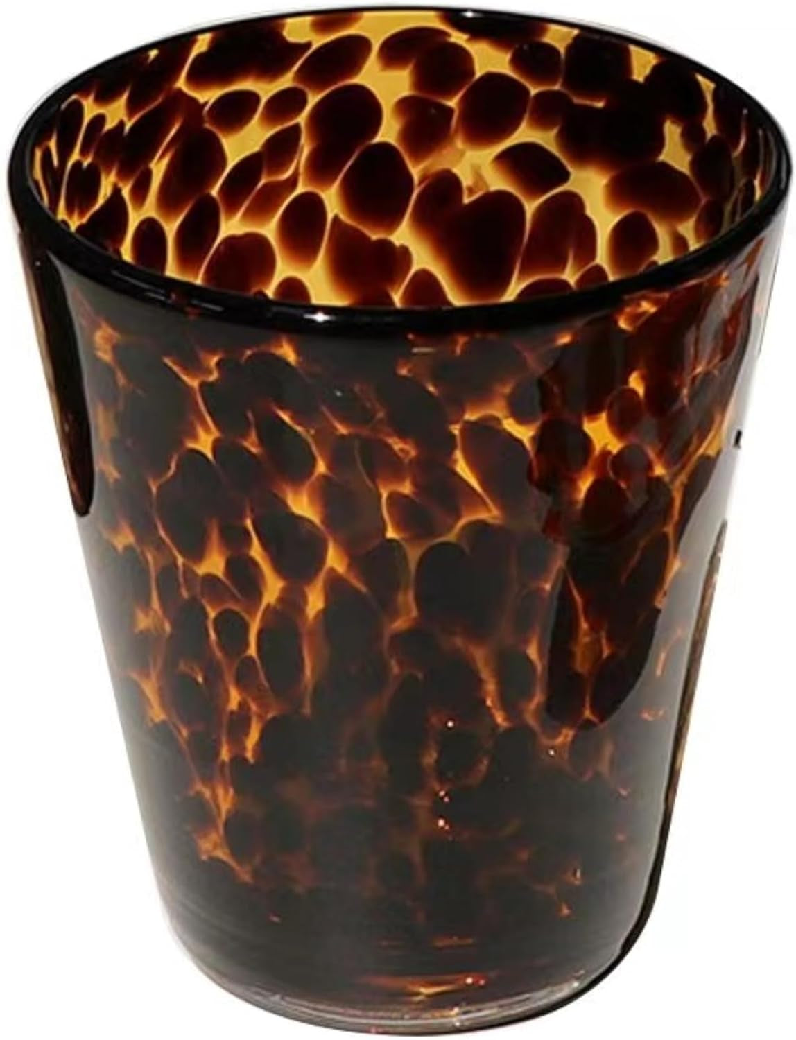 Leopard Print Vintage Drinking Glasses Y2K Cute Mugs Cheetah Print Aesthetic Cups Aesthetic Room Decor Aesthetic Stuff (Leopard Print,300Ml)