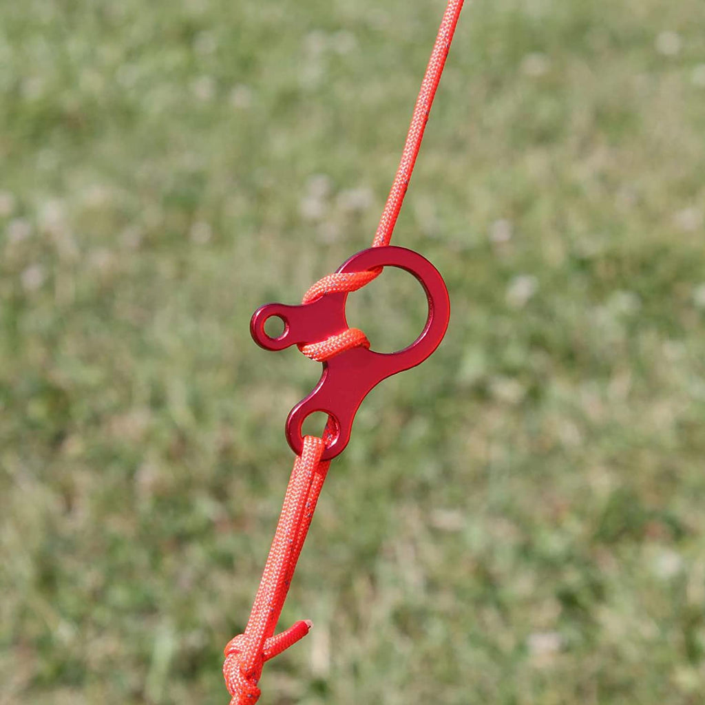 Guyline Cord Adjuster Rope Tensioner Tent Guy Line Paracord Tightener Loop Alien Aluminum Alloy for Camping Hiking (Gold (Snail Shape) - 12 Pack)