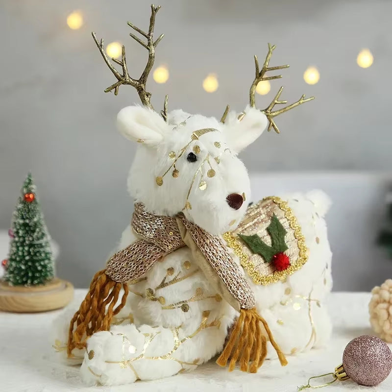 Elk Christmas Party Decoration Christmas Decoration for Tree Santa Claus Snowman Figurines Decoration