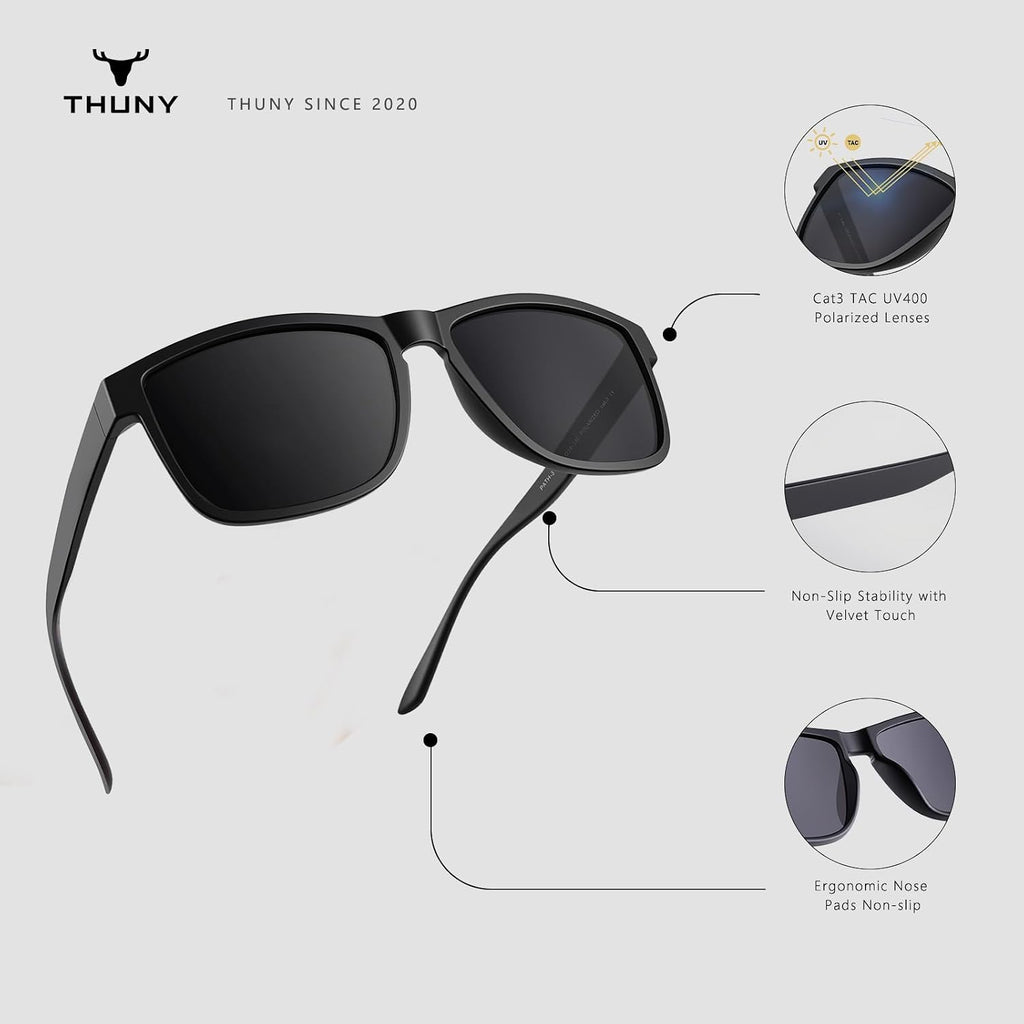 Sunglasses Men Polarized Sunglasses for Men Women,Uv400 Protection Retro Sun Glasses for Driving Fishing