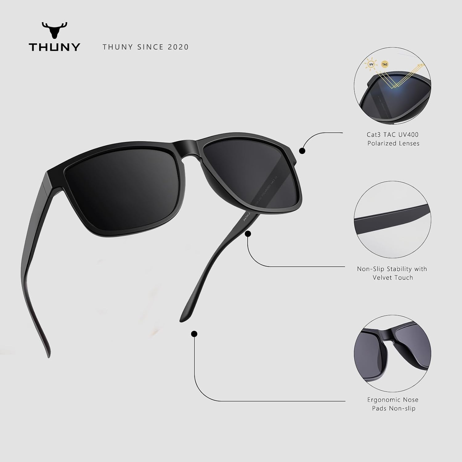 Sunglasses Men Polarized Sunglasses for Men Women,Uv400 Protection Retro Sun Glasses for Driving Fishing
