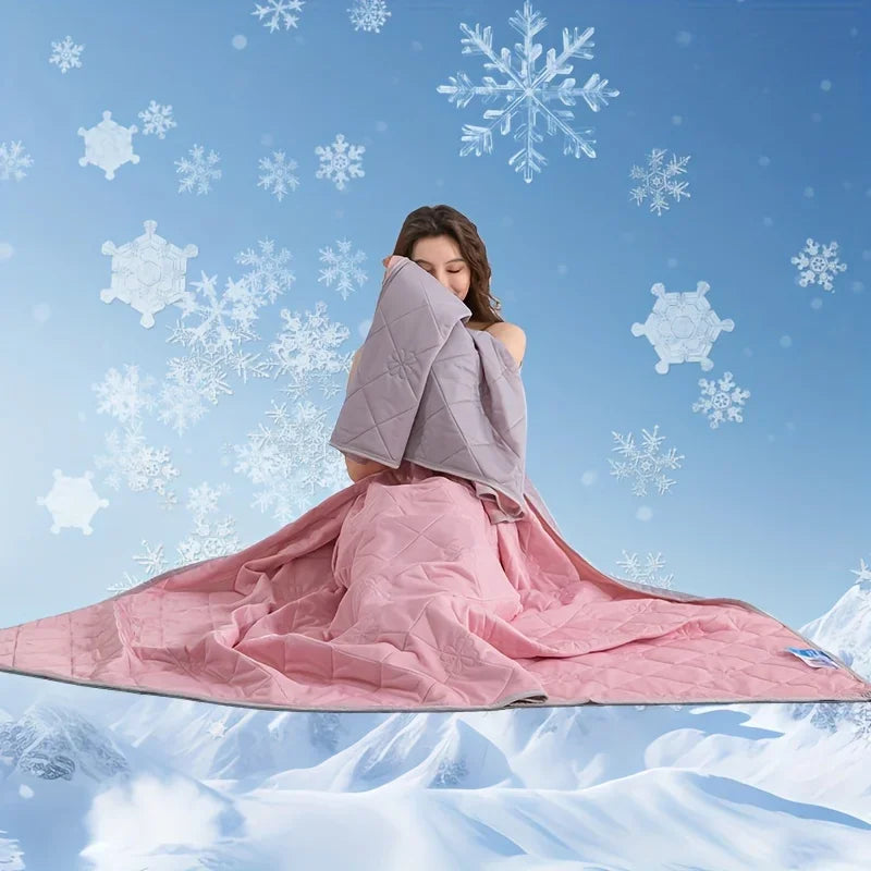 Ultra-Soft Summer Cooling Blanket - Lightweight, Breathable ,Easy Care Cooling Blanket for Hot Sleepers Cooling Pillows