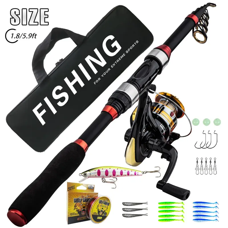 Telescopic Fishing Rod & Reel Combo Set
