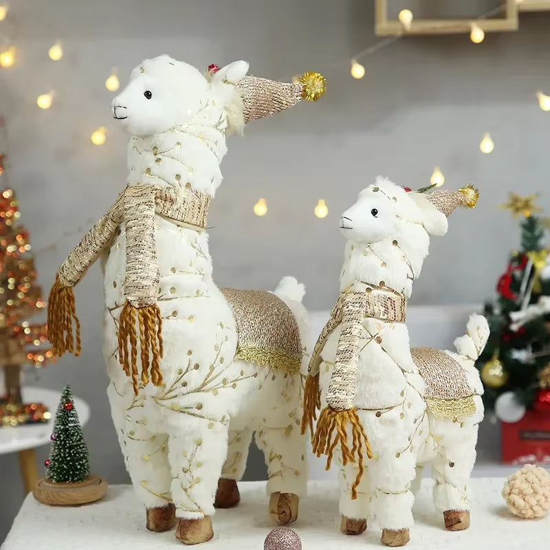 Elk Christmas Party Decoration Christmas Decoration for Tree Santa Claus Snowman Figurines Decoration