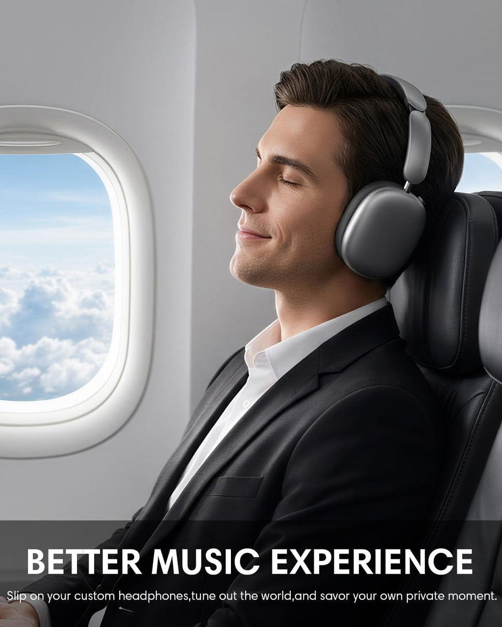 Y02 Active Noise Cancelling Headphones, Wireless Over-Ear Bluetooth 5.4 Headphones with Microphone, 60H Playtime, Hi-Res Audio, Big Bass, Foldable Lightweight for Travel Home Office, Grey