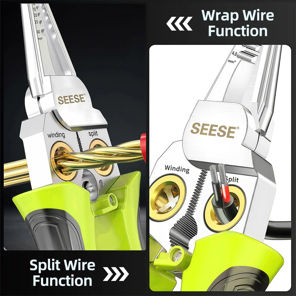 SEESE 8-in-1 Wire Stripper Twister with Voltage Tester