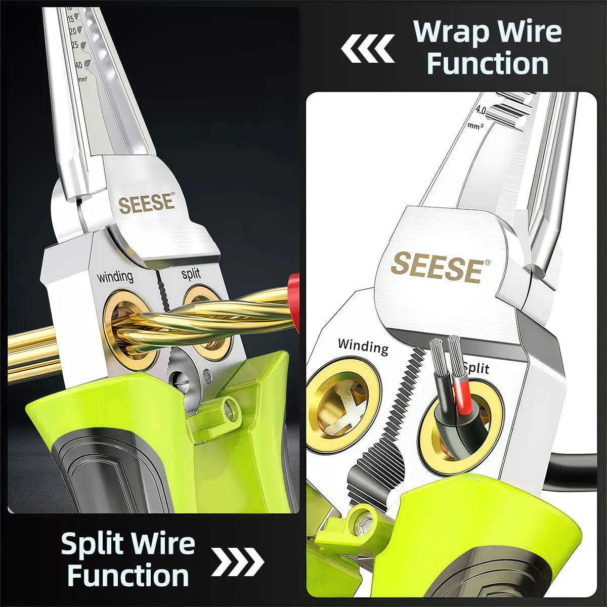SEESE 8-in-1 Wire Stripper Twister with Voltage Tester
