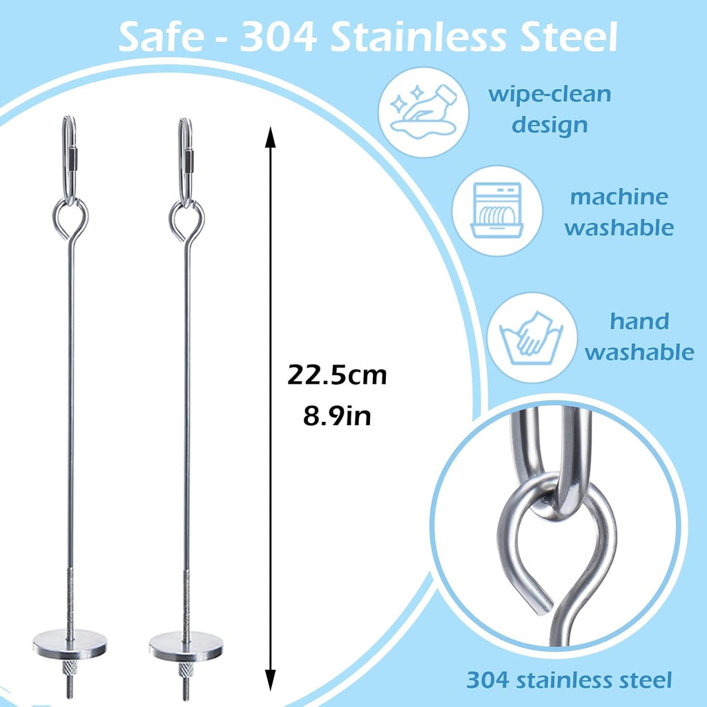 2Pcs Rat Enrichment Toys, 304 Stainless Steel Rat Foraging Toy for Fruit Vegetable Holder, Fancy Mice Cage Accessories Puzzle Toy, Hanging Rodent Toys Slow Feeder, Bird Foraging for Parakeet