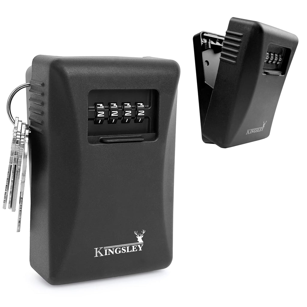 Weatherproof Key Lock Box, Wall Mount, 4-Digit Combination, Large Capacity for Spare Keys