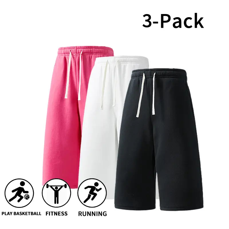 Men's Athletic Sweat Shorts 3-Pack
