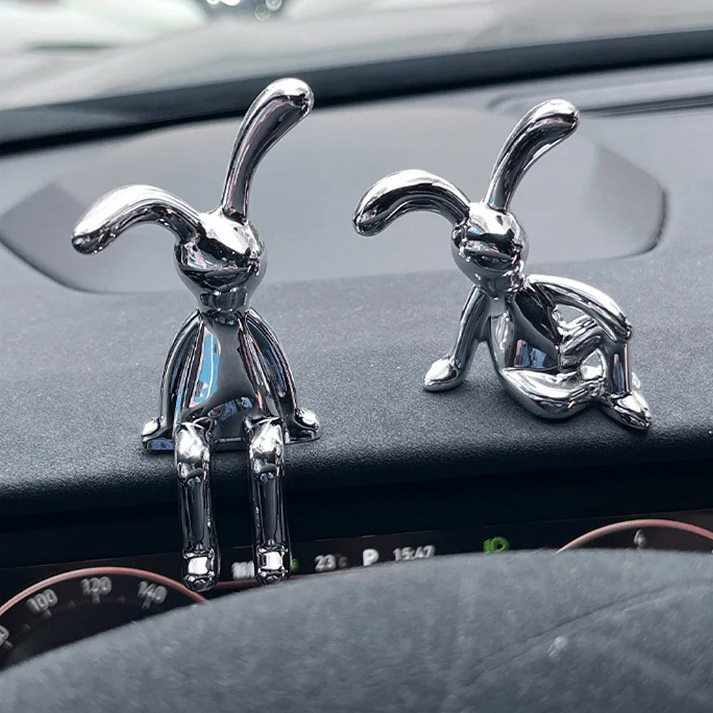 Car Interior Center Console Decoration Cartoon Rabbit Personality Decoration Room Dining Table Decoration