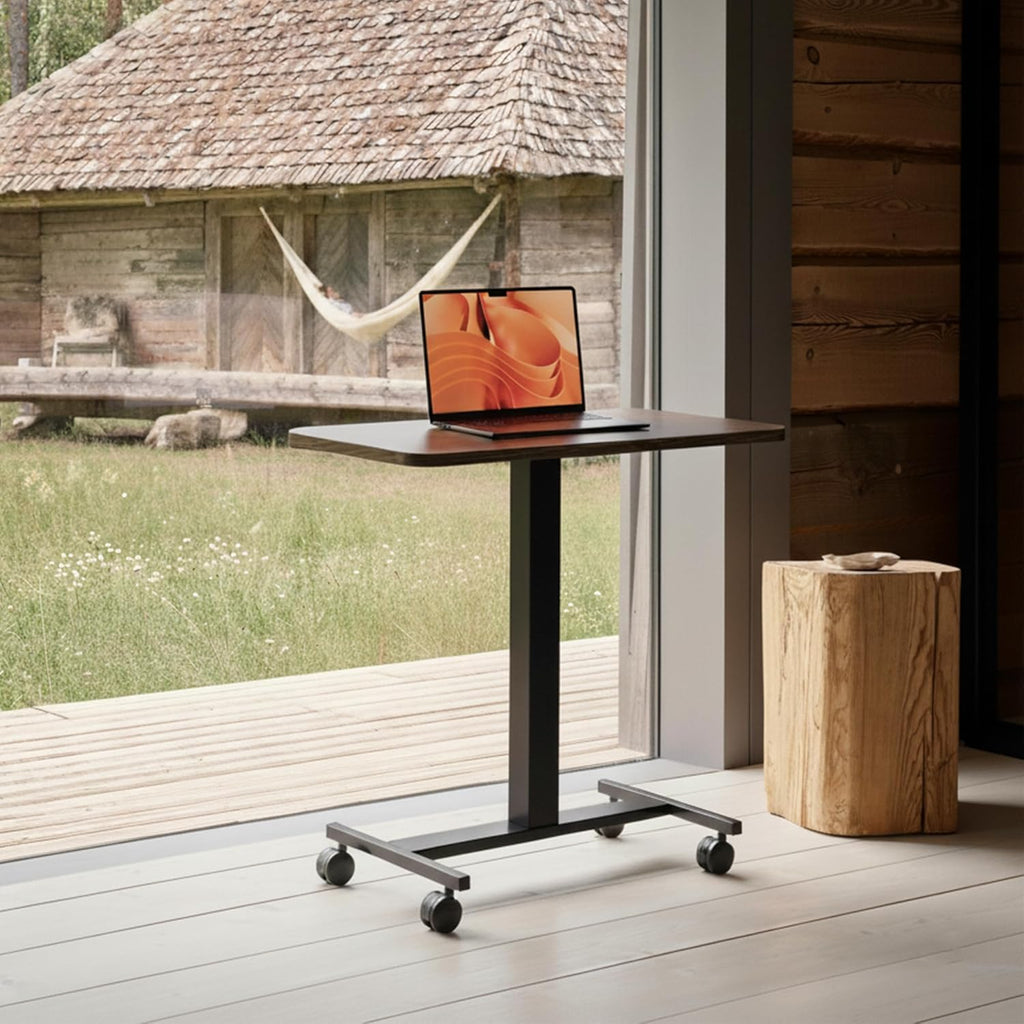 32" Small Electric Standing Desk &Small Rolling Laptop Standing Desk