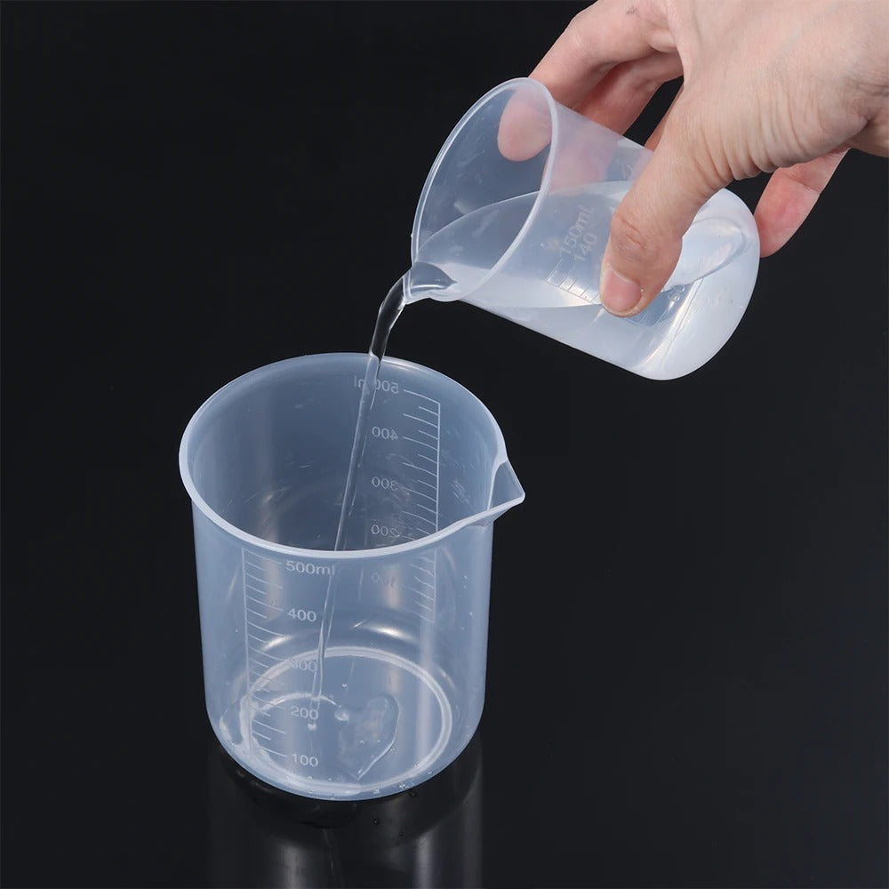 Plastic Graduated Measuring Cup 50ml/150ml/250ml/500ml Laboratory Beaker Kitchen Baking Tool