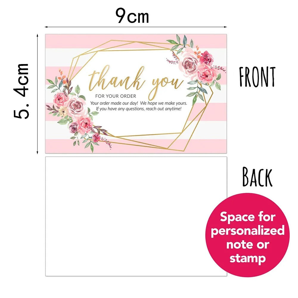 30 Thank you Card Foil Gold Card Thank you For your Supporting my Small Business Card Small Shop Gift Decorative Card