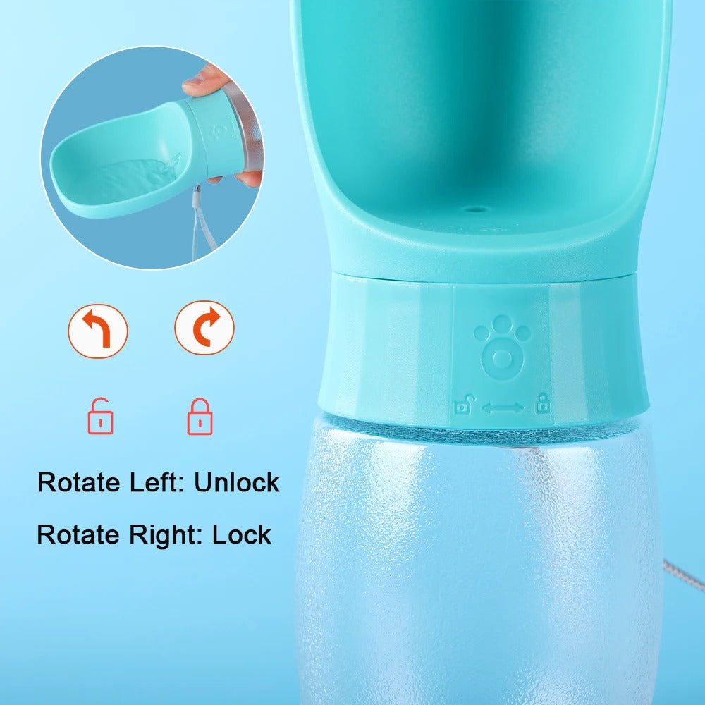 Portable Dog Water Bottle with Drinking Bowl 300ml/500ml Travel Cup