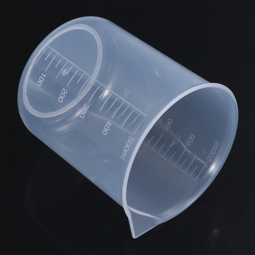 Plastic Graduated Measuring Cup 50ml/150ml/250ml/500ml Laboratory Beaker Kitchen Baking Tool